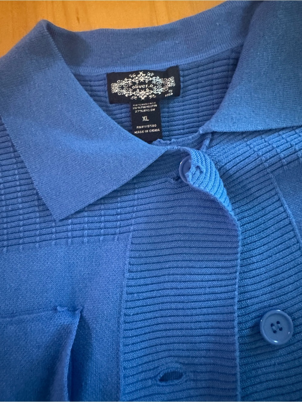 Vintage-Inspired Blue Button-Front Cardigan Sweater - Picture 2 of 5